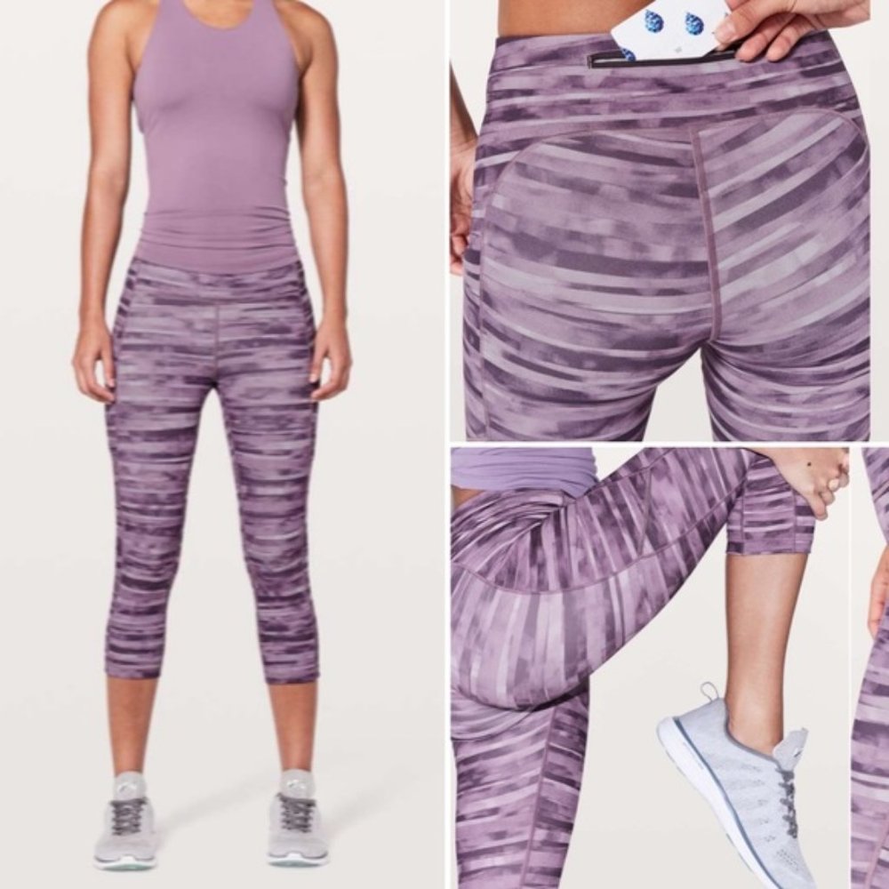 Lululemon Speed Up Crop 21" Shadowed Smoked Mullberry Size 4